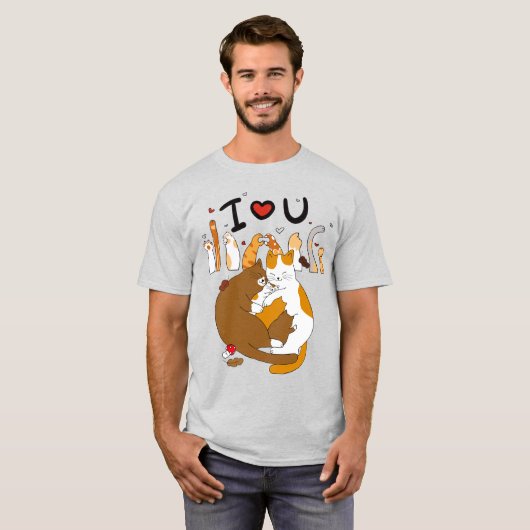 Cat-Liebe T-Shirt (Vorne ganz)