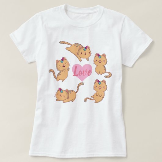 Cat Liebe T - Shirt (Design vorne)
