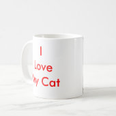 Cat Liebe Tasse (Vorderseite Links)