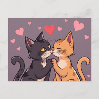 Cat Liebe Valentinstag Postkarte