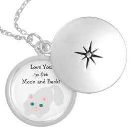 Cat Liebe You to Moon and Back Necklace Medaillon