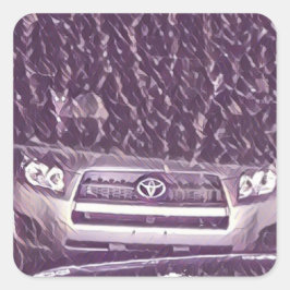 Cat-Lieben Rain Mixed Media Quadratischer Aufkleber