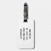 Cat-Liebhaber HIPSTER CAT, personalisiert Gepäckanhänger (Rückseite vertikal)