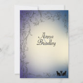 Cat Liebhaber Hochzeit Einladung (Rückseite)