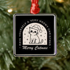 Cat Liebhaber lustige Weihnachtswünsche witzig sch Ornament Aus Metall