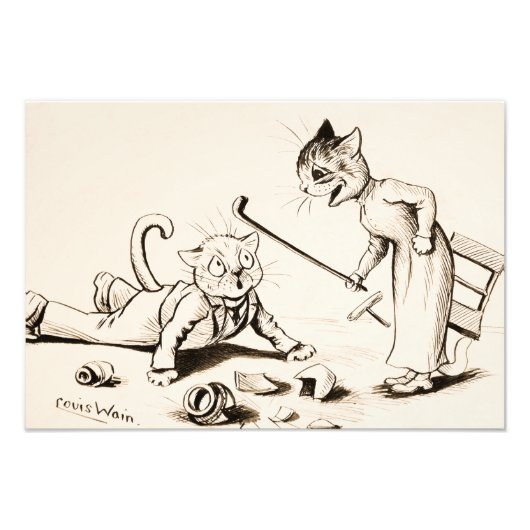 Cat Life von Louis Wain Fotodruck (Vorne)