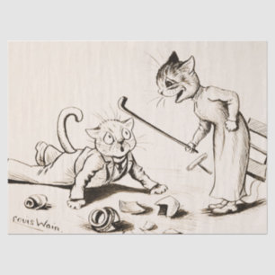 Cat Life von Louis Wain Seidenpapier