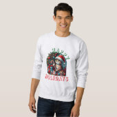 Cat Lights Weihnachtstierliebhaber Sweatshirts (Vorne ganz)