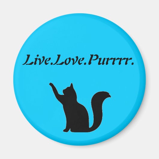 Cat Live Love Purr Magnet (Vorne)