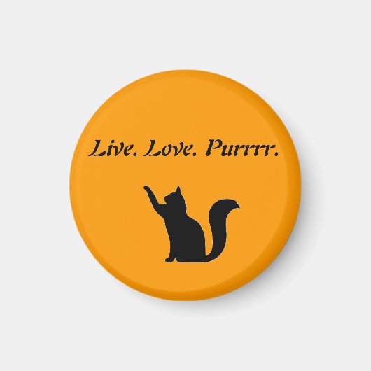 Cat Live Love Purr Magnet (Vorne)