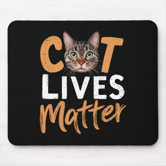 Cat Live Problem Geschenke Idee für Katzenüberzug Mousepad (Vorne)