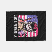 Cat Lives Fleecedecke (Vorderseite (Horizontal))