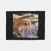Cat Lives Fleecedecke (Vorderseite (Horizontal))