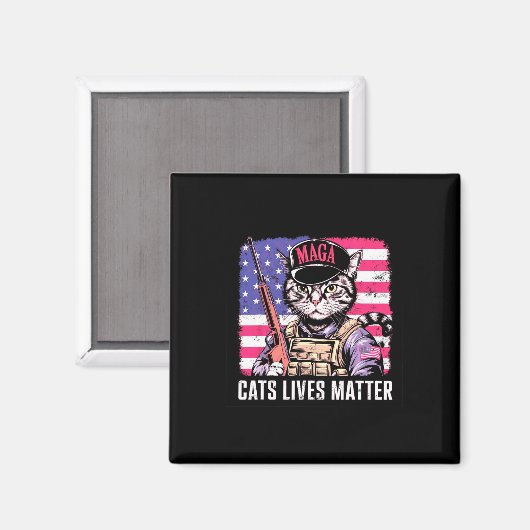 Cat Lives Magnet (Vorderseite/Rückseite)