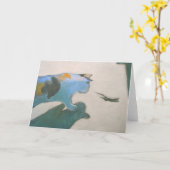 Cat & Lizard Greeting Card Karte (Gelbe Blume)