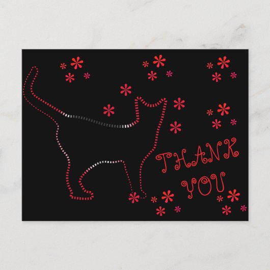 CAT LLINE ART POSTKARTE (Vorderseite)