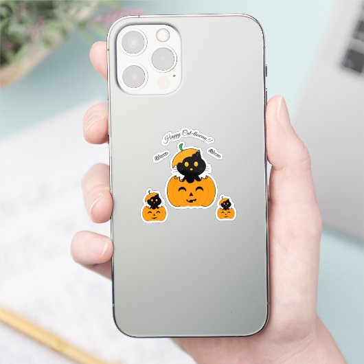 Cat-lloween Aufkleber (Telefon)
