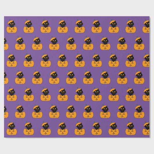 Cat-lloween Papel de regalo Geschenkpapier (Flach)