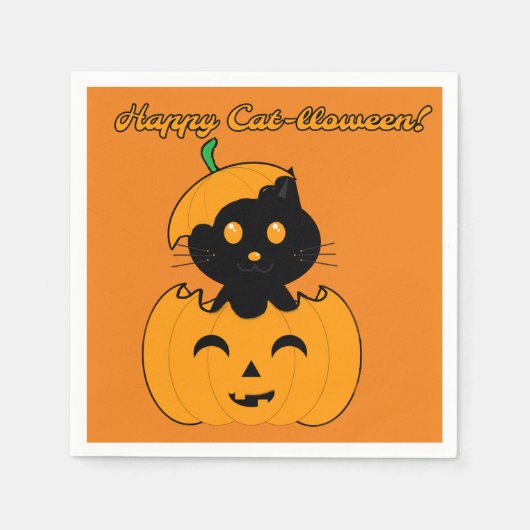 Cat-lloween serviette (Vorderseite)