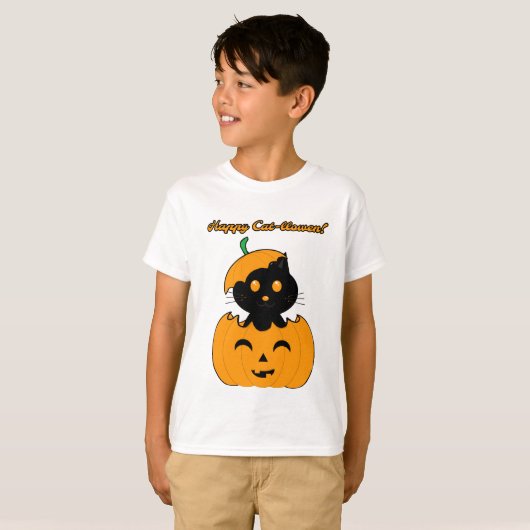 Cat-lloween T-Shirt (Vorne ganz)