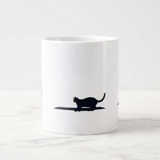 Cat Loaf Position Silhouette Minimalist Mug Jumbo-Tasse