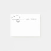 Cat Loaf Sketch Procrastinator Notepad Post-it Klebezettel (Vorderseite)