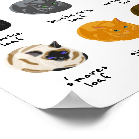 Cat Loaves Poster (Ecke)