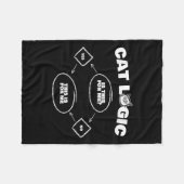 Cat Logic T Shirt Funny New Gift For Lovers Of Cat Fleecedecke (Vorderseite (Horizontal))