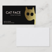 Cat-Logo - Gold Cat Visitenkarte (Vorne/Hinten)