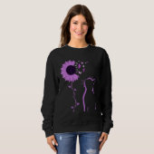 Cat Look Purple Sunflower Butterfly Overdose Aware Sweatshirt (Vorne ganz)