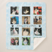 Cat Loss Memorial 12 Photo Sherpa Blanket Sherpadecke (Vorderseite)