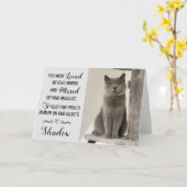 Cat Loss Sympathy Card Personalized Photo Pet Name Karte (Gelbe Blume)
