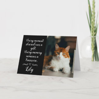 Cat Loss Sympathy Card Personalized Photo Pet Name Karte