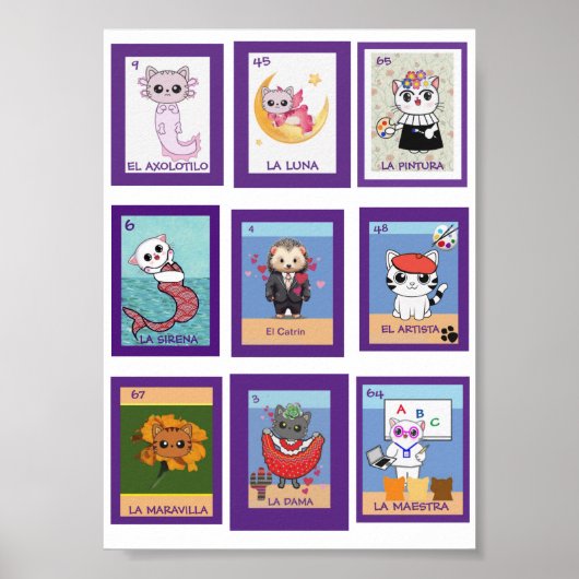 Cat Lottería, Value Poster Paper (Matte) (Vorne)