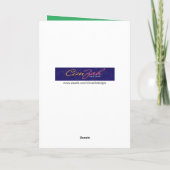 Cat Loudly Singing "Silent Night" Christmas Karte (Rückseite)