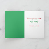 Cat Loudly Singing "Silent Night" Christmas Karte (Innenseite)