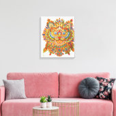Cat, Louis Wain Leinwanddruck (Insitu (Wohnzimmer))