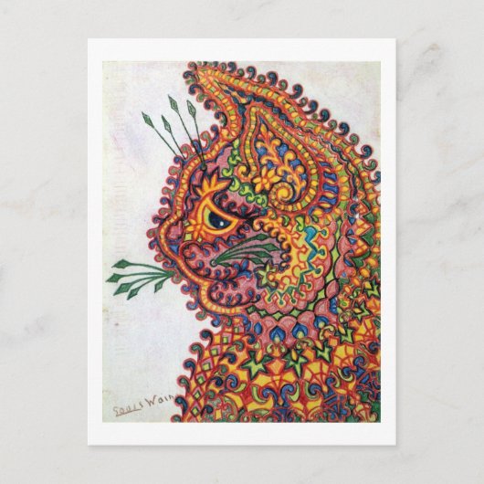 Cat, Louis Wain Postkarte (Vorderseite)