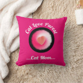 Cat Love Purest personalisierte Cute Funny Zitat P Kissen (Decke)