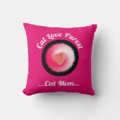 Cat Love Purest personalisierte Cute Funny Zitat P Kissen (Vorderseite)