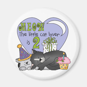 Cat Lover 2. Geburtstagsgeschenke und Geschenke Magnet