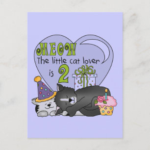 Cat Lover 2. Geburtstagsgeschenke und Geschenke Postkarte