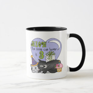 Cat Lover 3. Geburtstag T Shirts und Geschenke Tasse