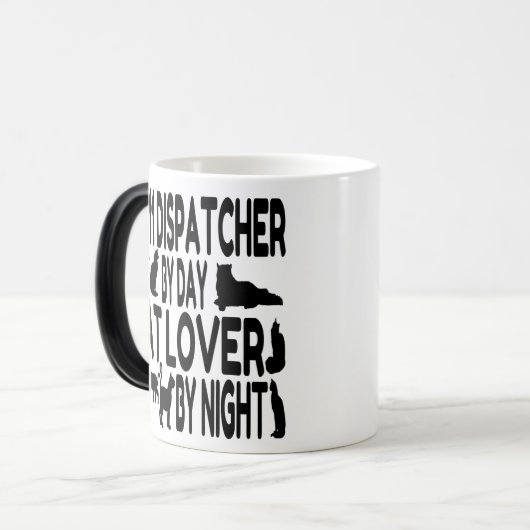 Cat Lover 911 Dispatcher Verwandlungstasse (Vorderseite Links)