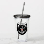 Cat Lover Acrylic Tumbler Acryltrinkbecher (Rückseite)