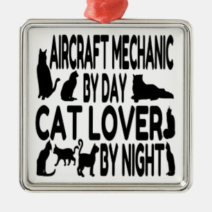 Cat Lover Aircraft Ornament Aus Metall