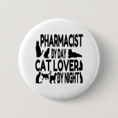 Cat Lover Apothekerin Button (Vorderseite)