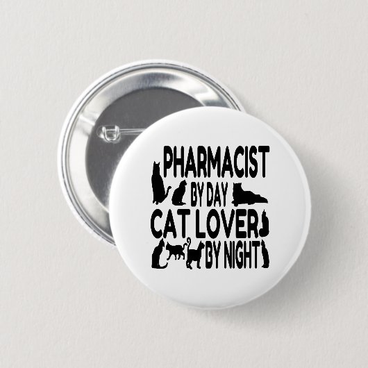 Cat Lover Apothekerin Button (Vorne & Hinten)