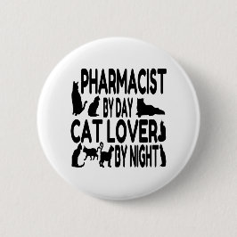 Cat Lover Apothekerin Button