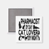 Cat Lover Apothekerin Magnet (Vorderseite/Rückseite)